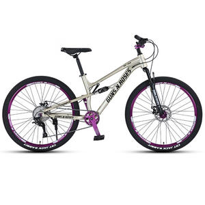 Vélo <span class=keywords><strong>de</strong></span> montagne <span class=keywords><strong>VTT</strong></span> 10 vitesses en aluminium 26 pouces avec double suspension et freins à disque hydrauliques, amortisseur double épaule pour descente - Product Image 4