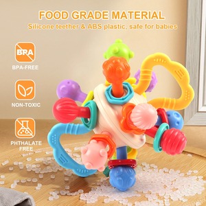 Juguete de Dentición para Bebés Ecológico y Colorido, Pelota de Silicona Suave, Juguete Educativo para la Primera Infancia, Pelota para Morder para la Dentición - Product Image 3