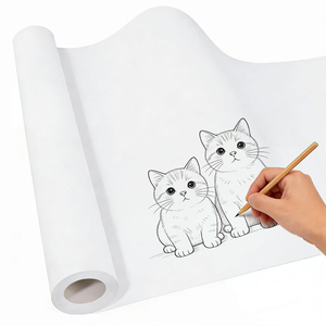 Papel de Dibujo Kingcolor de 12 Pulgadas x 98 Pies, 160G, Grueso, para Niños, Pintura, Jardín de Infancia, Graffiti, Rollo Largo de 30 Metros - Product Image 1