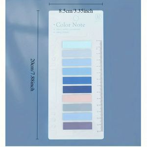1,600 Hojas de Notas Adhesivas Transparentes Vibrantes, Marcadores de Regla Resistentes al Agua para Uso Escolar/de Oficina, Hechos de Material PET - Product Image 2