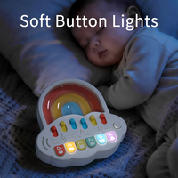 Mini Piano Musical Électronique Portable pour Enfants, Jouet à Boutons Fonctionnels, Alimenté par Piles, en Plastique ABS, 4 Modes Musicaux
