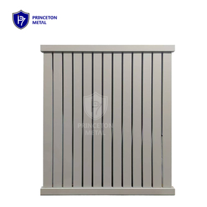 Paneles de Cerca para <span class=keywords><strong>Piscina</strong></span> Personalizables de Estilo Hamptons, Modernos, de Aleación de Aluminio, <span class=keywords><strong>con</strong></span> Parte Superior Plana, Estéticos, <span class=keywords><strong>con</strong></span> Listones Verticales para Privacidad - Product Image 1