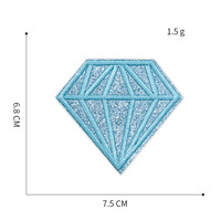 Nouveau Stock brodé dessin animé diamant paillettes PVC adhésif Patch paillettes décoré toile tissu pour vêtements accessoire Applique