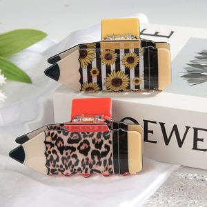 Nova Chegada Acessórios de cabelo Lápis Design Forte Segure Clipes De Cabelo Mandíbula Barrettes Bonito Engraçado Professor Garra Clipes - Product Image 4