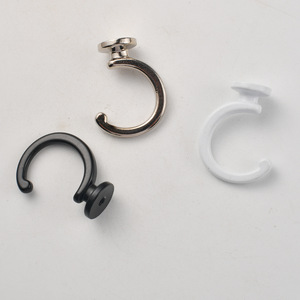 Wall Hooks Round Zinc Alloy Wall <b>Mounted</b> Wardrobe Clothing Hook Black White Silver - Product Image 2