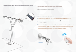 Toldo de PVC con Control Remoto, Estilo Moderno, con Tira de LED, Portátil, Impermeable, <span class=keywords><strong>para</strong></span> Jardín, Terraza, Exterior - Product Image 4