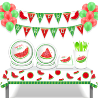 Huancai pastèque fête nappe imperméable en plastique nappe jetable couverture de Table pour enfants anniversaire fruits fête fournitures
