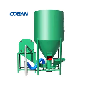 Hot sales chicken feed plant vertical Poultry grain feed crusher and mixer machine price in tanzania