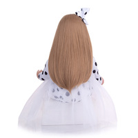 Venta caliente bebé Reborn silicona 24 pulgadas linda chica con pelo largo bebé Reborn de silicona