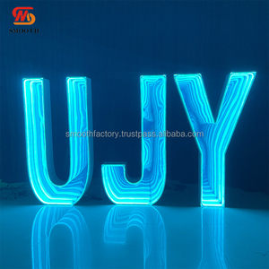 LEDA A-Z 4ft RGB Color 3D Infinity Mirror Letter Number Light LED Neon for Wedding Party Decor Mall Advertising - Product Image 4