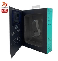 Boîte de papier magnétique à rabat d'impression OEM avec fenêtre Emballage électronique Boîte d'emballage pour souris d'accessoires informatiques
