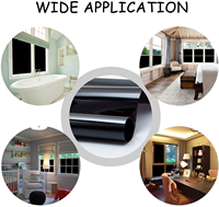 100% UV-blockierende selbst klebende Total Blackout-Fenster folie in modernem Design Explosions geschützter PET Home Window Tint Dekorativer Stil