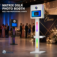 Photomaton numérique 15,6 pouces compatible avec appareil photo reflex numérique iPad, impression instantanée, écran tactile pour événements et fêtes