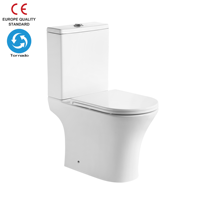 Ensemble de toilettes à deux pièces avec bidet sur pied, vente chaude en Argentine, CE Tornado Flush, sanitaire mural, chasse d'eau directe