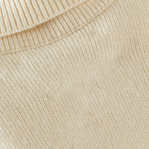 Nuovo Arrivo Wisrise: Abito Lungo <span class=keywords><strong>in</strong></span> <span class=keywords><strong>Maglia</strong></span> a Collo Alto Color Crema per Donna, Stile Minimalista ed Elegante per l'Inverno - Product Image 4