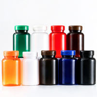 100ml-200ml bouteilles de capsules de pilules en plastique PE avec capuchon rabattable sérigraphie pour comprimés vitamines utilisation en médecine industrielle
