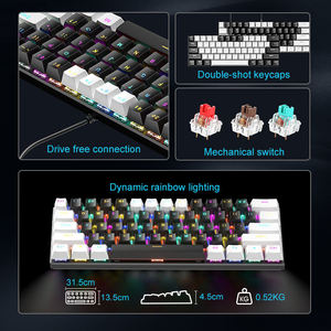 98 Keys Detachable Wired/Wireless Waterproof Mechanical Feel <b>Keyboard</b> RGB with PBT Side-Lit Keycaps & Screen Knob for PC/Mac - Product Image 5