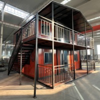 Maison conteneur en acier extensible de 20 pieds à installation facile avec chambre, villa postmoderne préfabriquée