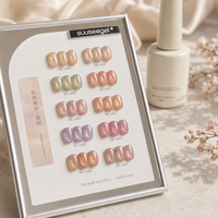 Suuseegel Private Label Bare Skin Nude Magnetic Cat Eye Gel Polish Set 10 Natural Shades 15ml Non-Toxic Liquid for Professional