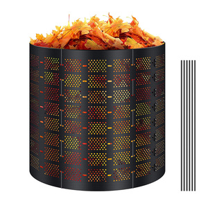220 Gallon Expandable Outdoor Garden Compost Bin with Support Rod