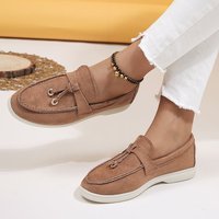Vente directe usine : Nouveaux mocassins décontractés pour femmes grandes tailles, à bout peu profond et confortables, pour l'été