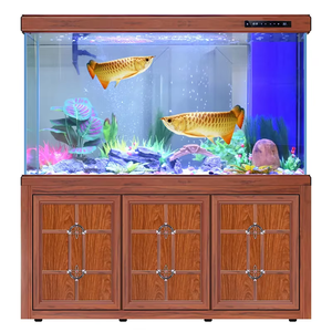 Grand <span class=keywords><strong>aquarium</strong></span> panoramique à grain de bois asiatique ultra clair avec filtre et armoire en aluminium, grande usine d'<span class=keywords><strong>aquarium</strong></span> écologique pour la maison/le bureau - Product Image 5