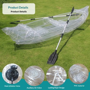 Kayak transparent, <span class=keywords><strong>bateau</strong></span> gonflable multi-personnes, <span class=keywords><strong>bateau</strong></span> de pêche à fond épais et résistant à l'usure pour 2 personnes, kayak portable <span class=keywords><strong>en</strong></span> PVC - Product Image 2