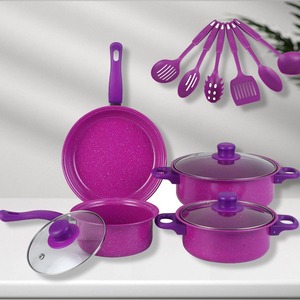 Prezzo di fabbrica 13 pezzi cucina pentole e padelle Set antiaderente in alluminio pentole con rivestimento in ceramica pentole padelle