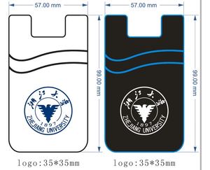 Vente en gros de porte-cartes de téléphone personnalisés <span class=keywords><strong>pas</strong></span> chers, portefeuille pour téléphone portable, porte-cartes en silicone - Product Image 3