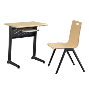Conjunto de <span class=keywords><strong>Silla</strong></span> y Escritorio Escolar Moderno con Asiento de Madera de Haya, Estructura de Acero, Garantía de 3 Años, Mecanismo de Gravedad <span class=keywords><strong>para</strong></span> Uso Comercial - Product Image 2
