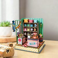 Kits de maisons miniatures DIY, puzzle en bois 3D, maison de bonbons rurale, modèle artisanal à assembler, cadeau pour les amateurs de bricolage
