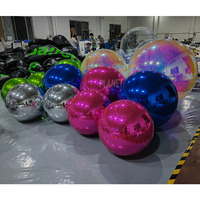 Sphère flottante géante en PVC pour événement Ballon miroir gonflable réfléchissant pour décoration de Noël