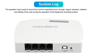 Enregistreur vocal téléphonique USB Tansonic 2 ports avec identification de l'appelant - Product Image 4