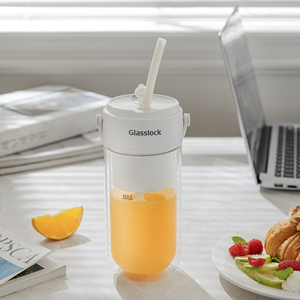 USB phí máy xay sinh tố cup chai 450ml 26 lưỡi trái cây mixer mini tay máy ép trái cây Máy xay sinh tố sinh tố với rơm - Product Image 2