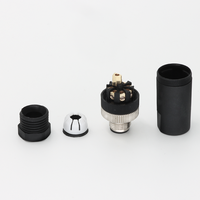 Connecteurs circulaires mâles M12, 8 broches de type A, droits, étanches IP67 avec presse-étoupe PG7/PG9, pour capteurs industriels