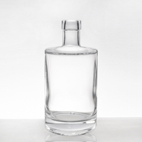 Vente en gros de bouteilles en verre pour whisky de 100 ml, 200 ml, 375 ml, 500 ml, 750 ml, 1000 ml, bouteilles en verre pour spiritueux, bouteilles en verre à col long pour liqueurs avec bouchon