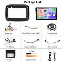 Podofo 9 pouces Android voiture stéréo Double Din 4 + 64G sans fil Carplay Android Auto pour Fiat Mobi 2016-2022 IPS DSP GPS RDS WIFI