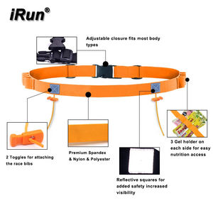 <span class=keywords><strong>Ceinture</strong></span> de course à pied avec numéro de course réfléchissant IRun 2021 pour <span class=keywords><strong>marathon</strong></span> et triathlon - Product Image 2