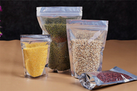 Pochette debout en plastique transparent transparent avec fermeture à glissière refermable Ziplock Doypack sac d'emballage alimentaire pour salade de gelée de nourriture pour animaux de compagnie