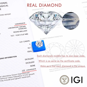 Personalizzare Anello in Oro Reale 1.0-3,0 ct con Diamante di fidanzamento 14K 18K Oro da laboratorio pietra fedi nuziali da donna - Product Image 4