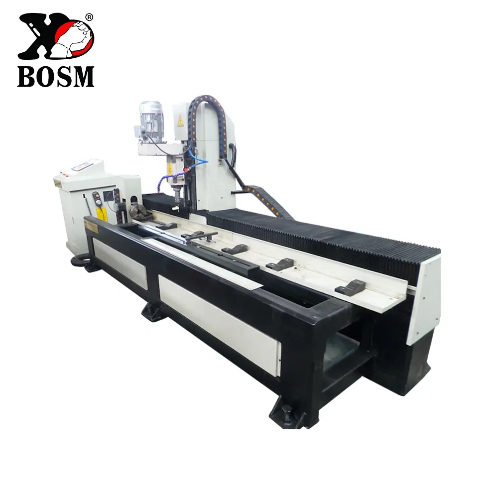 BOSM-DP300-3000ใหม่ผลิตภัณฑ์ขาย Bore เจาะ Cnc สำหรับท่อท่อ/บาร์ความยาว3000Mm Cnc เครื่องเจาะโลหะ