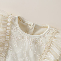 Robe de princesse en tulle pour bébé fille, tenue de fête à manches longues et bouffantes pour le printemps et l'automne