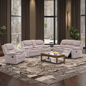 Frank Synthetic Leather Sectional Recliner Sofa - Modern Living Room Furniture Set - Product Image 1