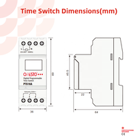 Temporizador Digital Programable Diario/Semanal de 7 Días para Riel DIN, Controlador de Tiempo AC 24V 36V 48V 110V, Venta al por Mayor