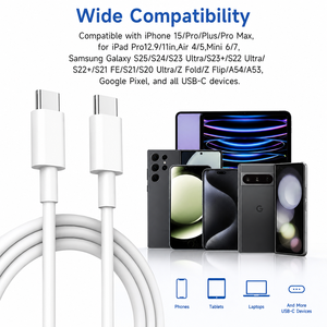 Cantell venta al por mayor de fábrica <span class=keywords><strong>Original</strong></span> USB C a tipo C <span class=keywords><strong>Cable</strong></span> de <span class=keywords><strong>cargador</strong></span> 1m 2m 3M <span class=keywords><strong>Cable</strong></span> de alimentación de datos de carga rápida para Samsung Android - Product Image 5