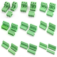 Connecteur de bornier enfichable mâle-femelle 2EDG PCB, 2 positions, pas de 5,08 mm, type ouvert, connecteur à broches droites