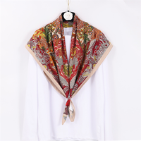 2025 Offre Spéciale gros foulard en soie têtes 90X90 femmes foulards en soie impression de luxe foulards dames longue plaque impression plaine