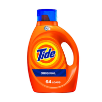 Détergent à lessive Tide, liquide haute efficacité, savon à lessive puissant, élimination des taches, parfum frais, nettoyage en profondeur