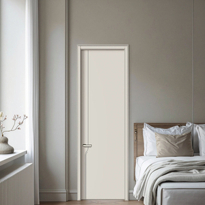 Hiện đại tùy chỉnh sang trọng màu đỏ MDF gỗ nội bộ cửa trắng căn hộ phòng ngủ nhà cửa phòng - Product Image 3