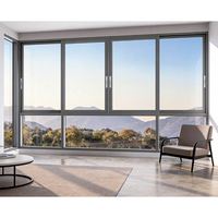 Ventana Corredera de Aluminio de Seis Vías Personalizada, Insonorizada, Antirrobo, Antiinsectos, para Balcón o Sala de Estar